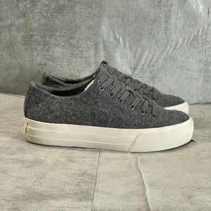 Vince. Women's Charcoal Gray Heaton Wool Fleece Lace Up Platform Sneakers SZ 5